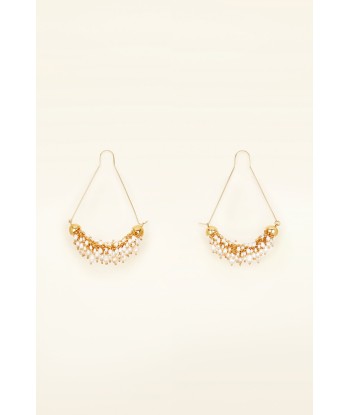 Pearl embellished brass earrings offre 