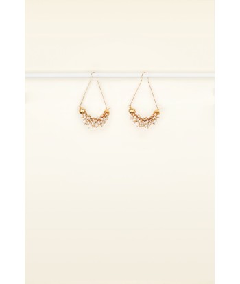 Pearl embellished brass earrings offre 