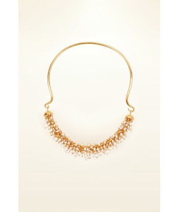 Pearl embellished brass necklace Toutes les collections ici