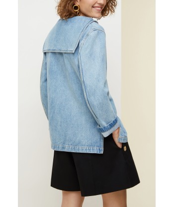 Organic denim sailor tunic soldes