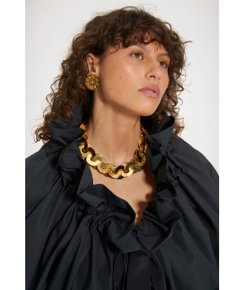 Coin clip earrings in gold-plated brass Les êtres humains sont 