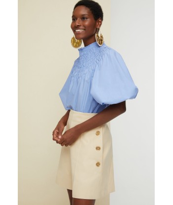 Smock collar poplin crop top prix pour 