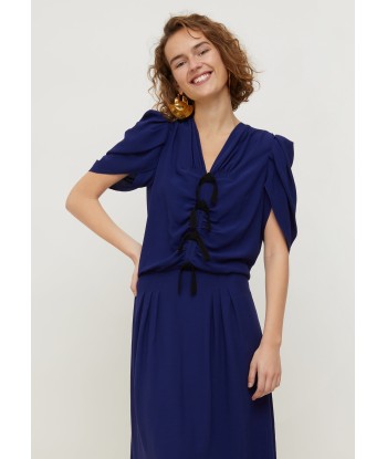 Bow-embellished ruched dress Vous souhaitez 