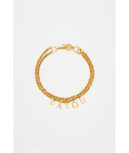 Patou double choker in gold-plated brass 2023