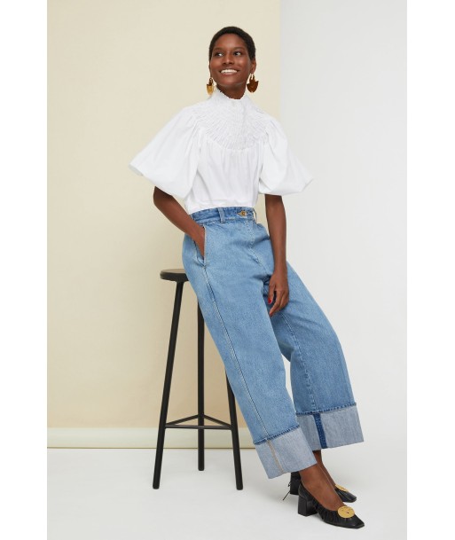 Smock collar poplin crop top l'évolution des habitudes 