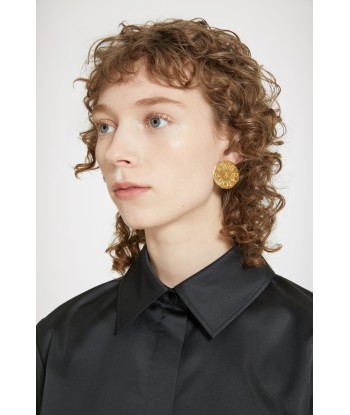 Coin earrings in gold-plated brass meilleur choix