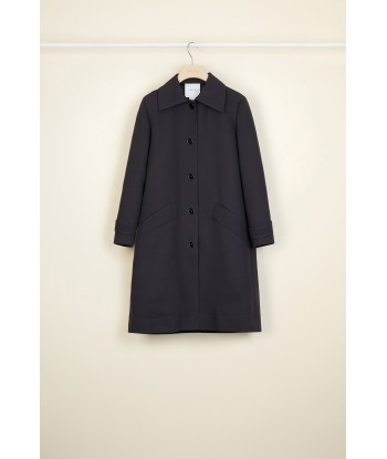 Ruffle hem gabardine coat français