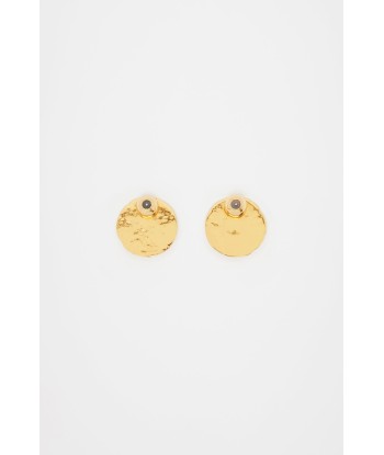 Coin earrings in gold-plated brass meilleur choix